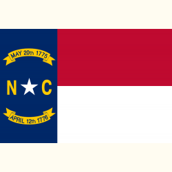 Flaga Karolina Północna. Naklejka.